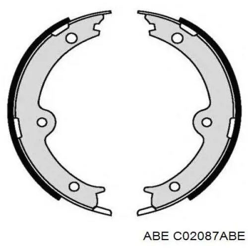 Колодки ручника/стоянкового гальма C02087ABE ABE