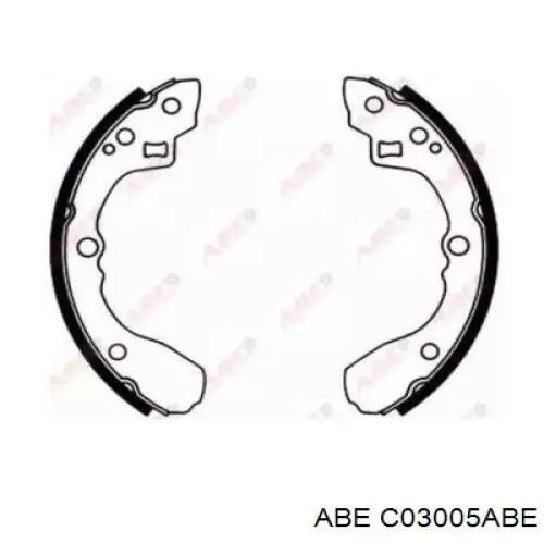 Купить C03005ABE ABE Задние барабанные тормозные колодки