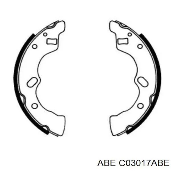 C03017ABE ABE Барабанные тормозные колодки