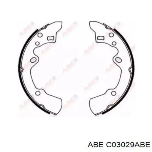 Купить C03029ABE ABE Задние барабанные тормозные колодки