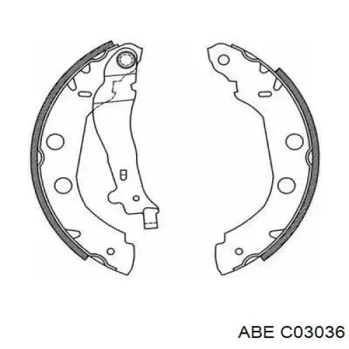 Задние барабанные колодки C03036 ABE