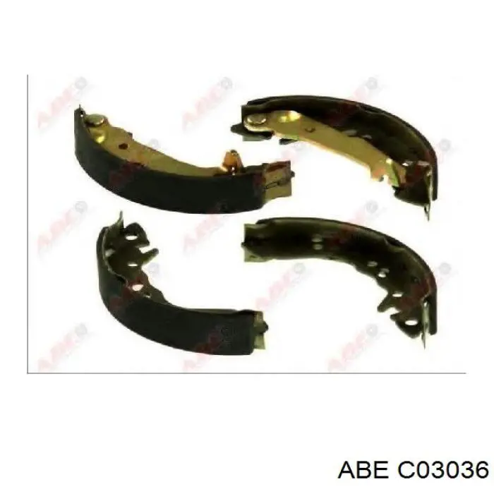 Купить C03036 ABE Задние барабанные тормозные колодки