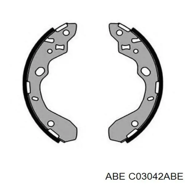 Купить C03042ABE ABE Задние барабанные тормозные колодки