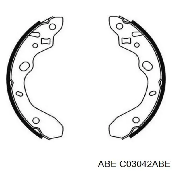 Задние барабанные колодки C03042ABE ABE