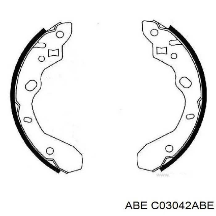 C03042ABE ABE Барабанные тормозные колодки