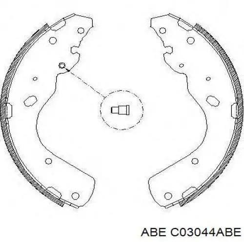 Барабанные колодки ABE C03044ABE