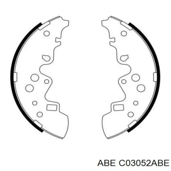 Купить C03052ABE ABE Задние барабанные тормозные колодки