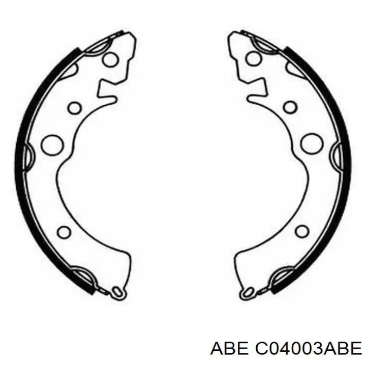 Купить C04003ABE ABE Задние барабанные тормозные колодки
