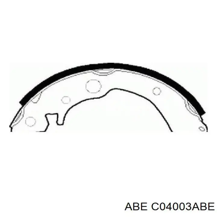 Задние барабанные колодки C04003ABE ABE