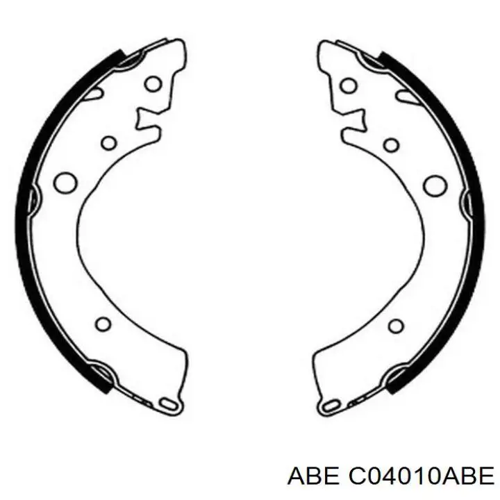 Купить C04010ABE ABE Задние барабанные тормозные колодки