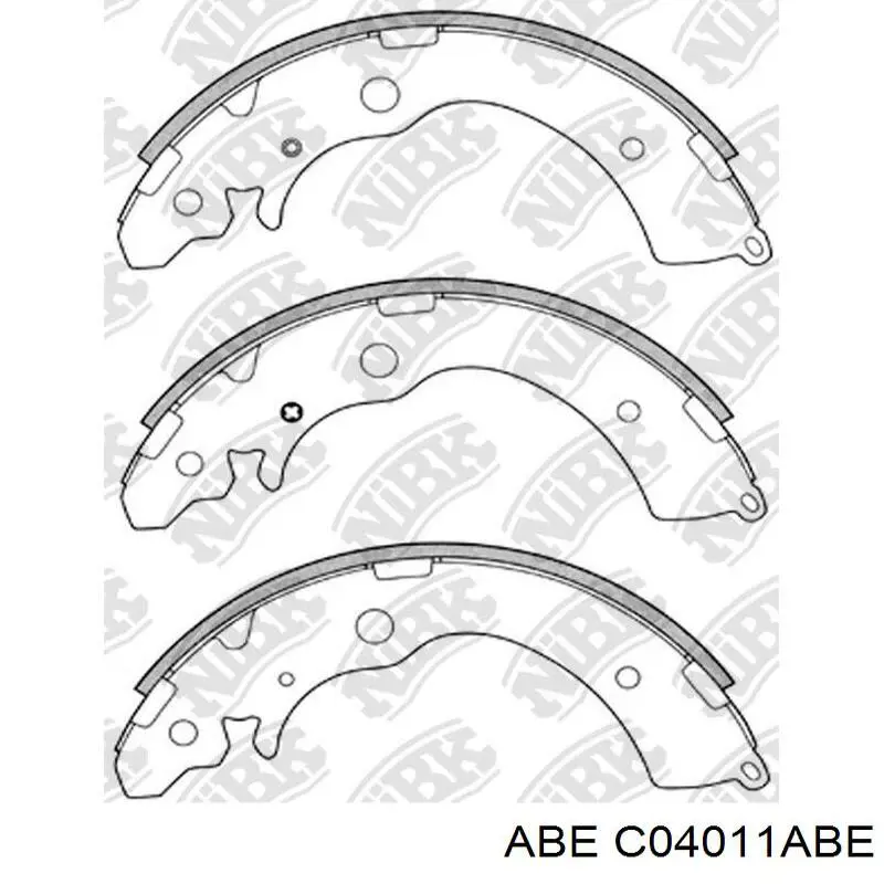 Купить C04011ABE ABE Задние барабанные тормозные колодки