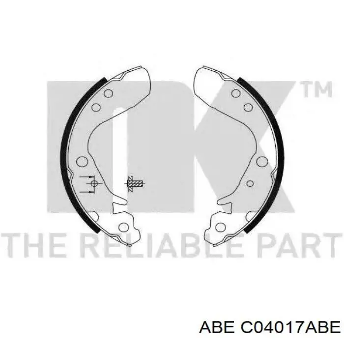 Задние барабанные колодки C04017ABE ABE