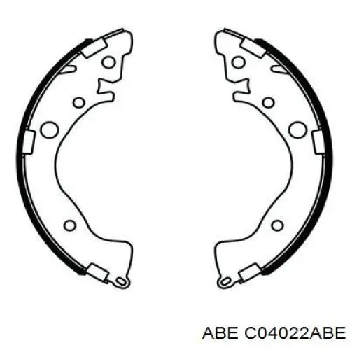 C04022ABE ABE колодки тормозные задние барабанные