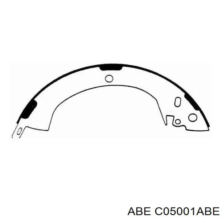 Задние барабанные колодки C05001ABE ABE