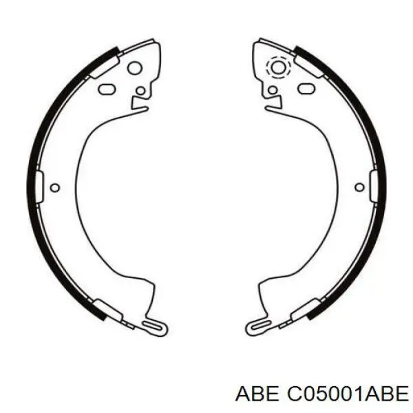 C05001ABE ABE колодки тормозные задние барабанные