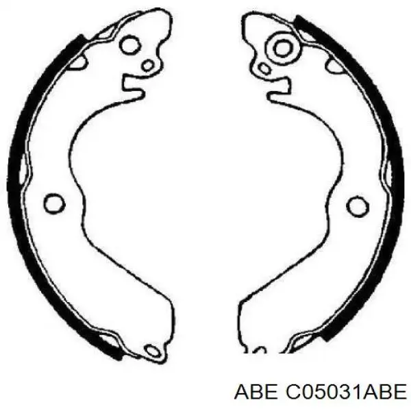 Колодки гальмові задні, барабанні C05031ABE ABE