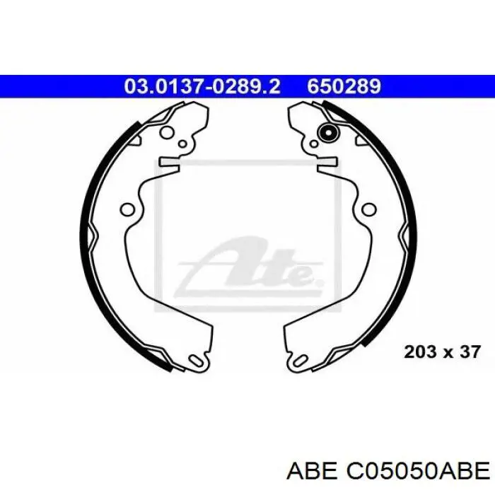 Колодки гальмові задні, барабанні C05050ABE ABE