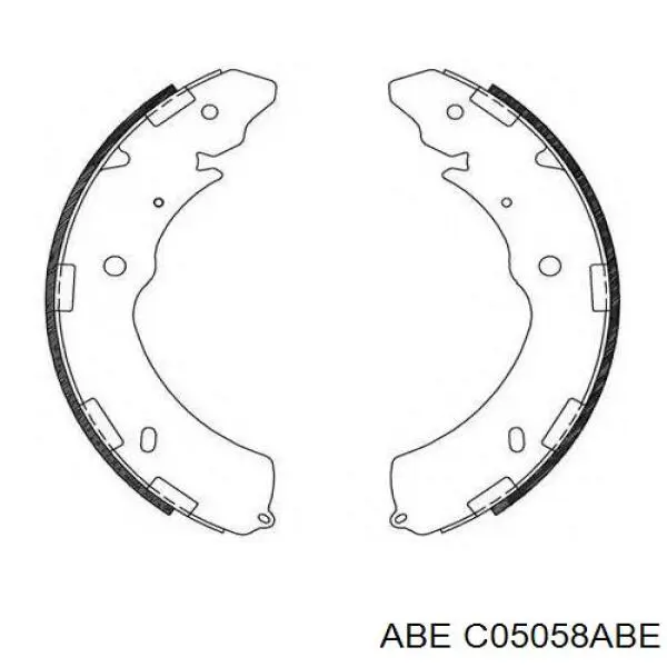 Задние барабанные колодки C05058ABE ABE