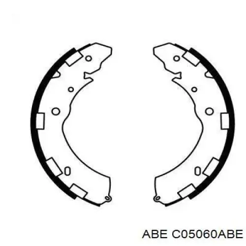 Задние барабанные колодки C05060ABE ABE