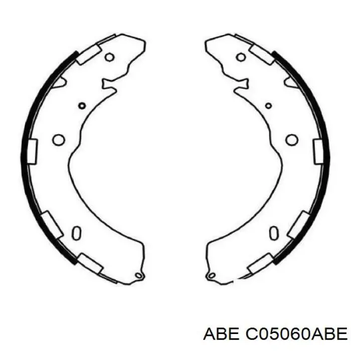 Купить C05060ABE ABE Задние барабанные тормозные колодки