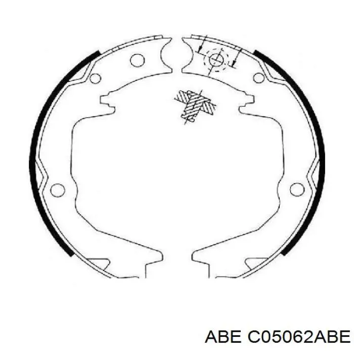 Тормоза рабочие задние ножные и тормозные барабаны ABE C05062ABE цена, от 18.54 USD