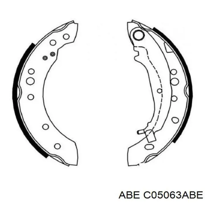 Купить C05063ABE ABE Задние барабанные тормозные колодки