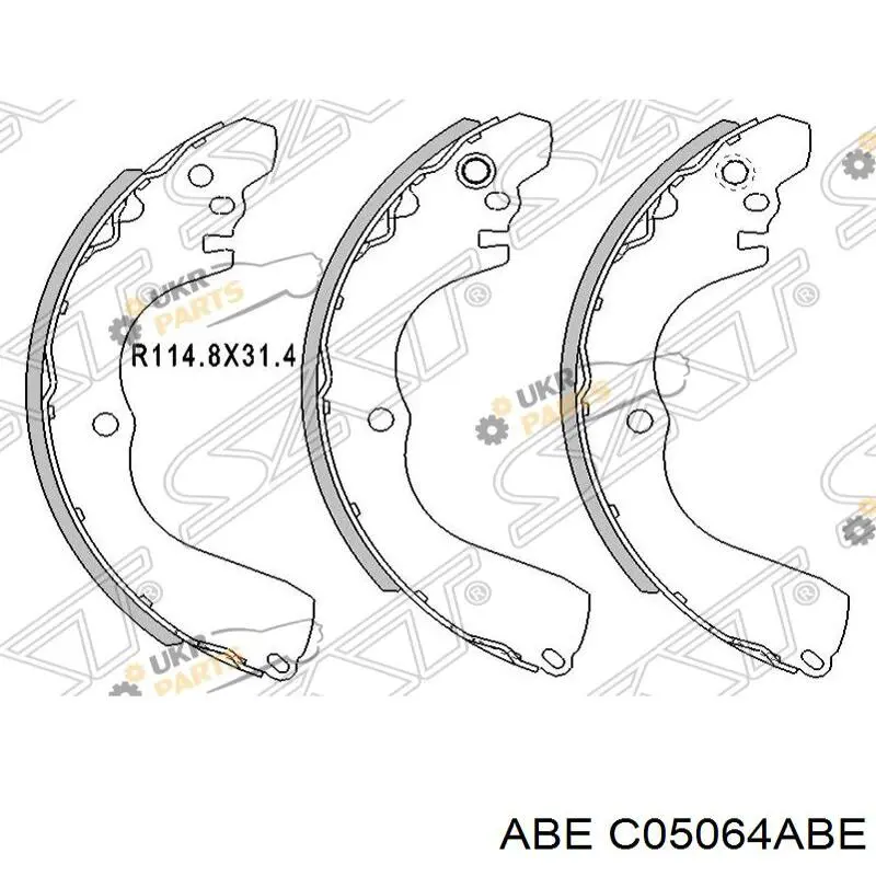 Задние барабанные колодки C05064ABE ABE