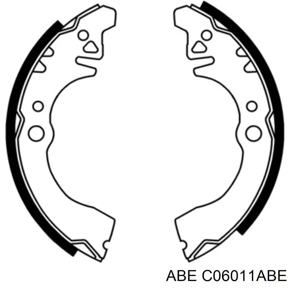 Задние барабанные колодки C06011ABE ABE