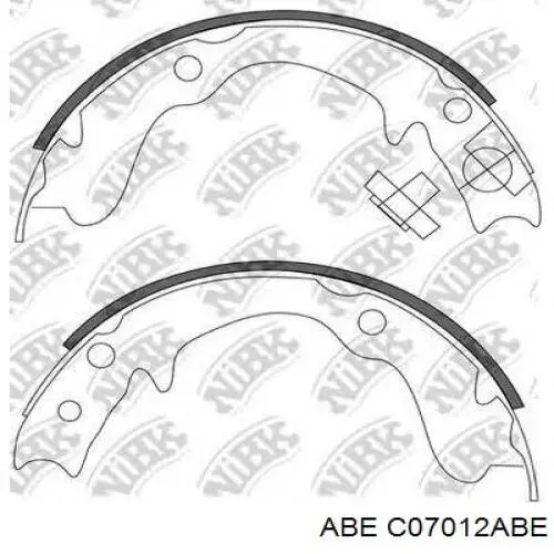 Колодки ручника C07012ABE ABE