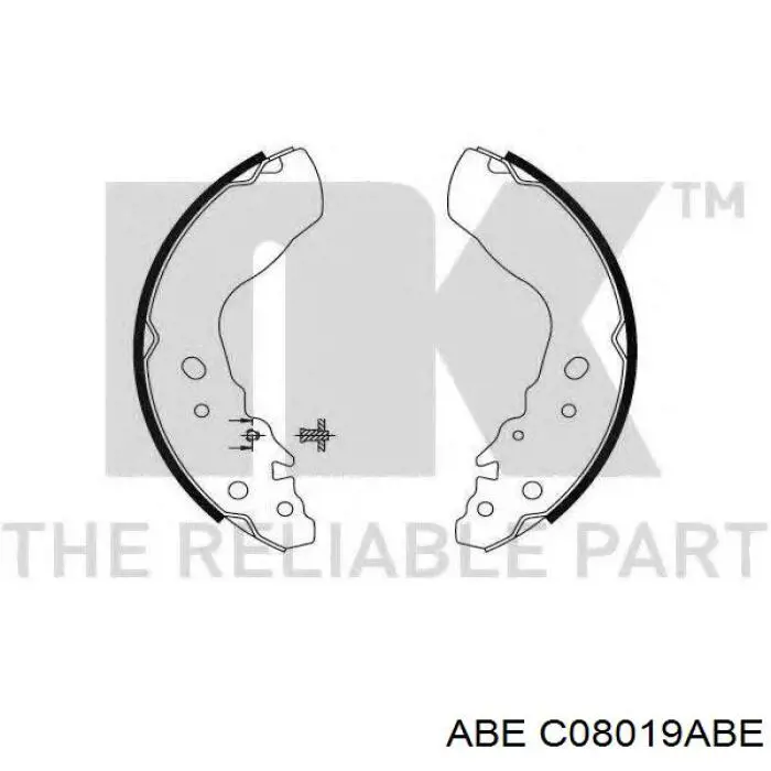 Барабанные колодки ABE C08019ABE