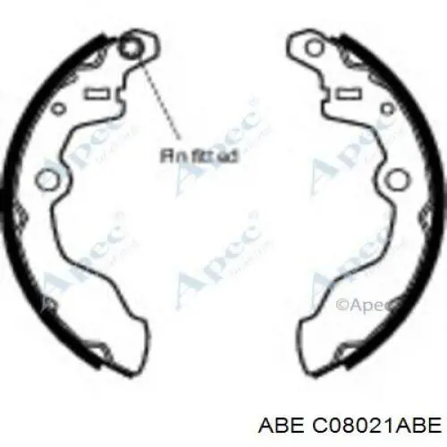 C08021ABE ABE Барабанные тормозные колодки