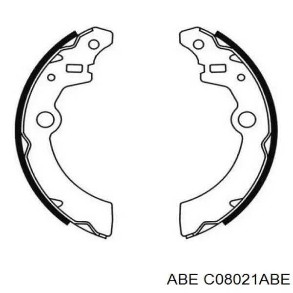 Задние барабанные колодки C08021ABE ABE