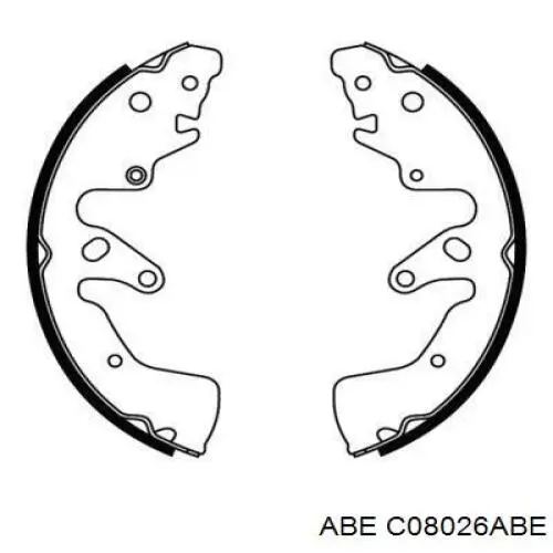 Задние барабанные колодки C08026ABE ABE