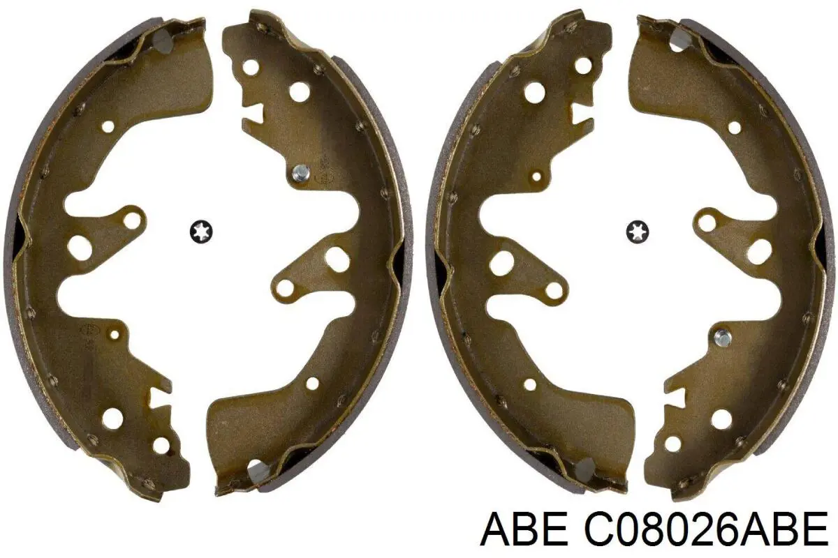 Купить C08026ABE ABE Задние барабанные тормозные колодки