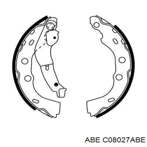 Колодки гальмові задні, барабанні C08027ABE ABE