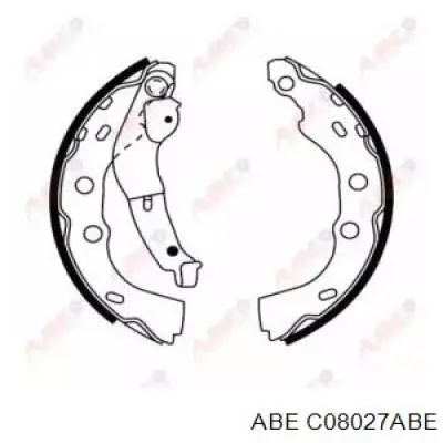 Купить C08027ABE ABE Задние барабанные тормозные колодки