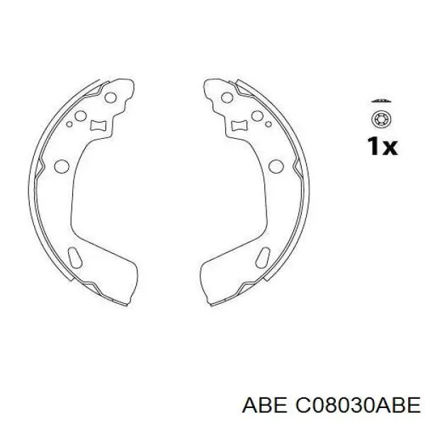 C08030ABE ABE Барабанные тормозные колодки