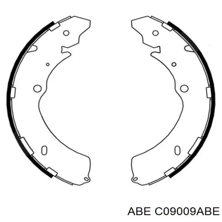 Купить C09009ABE ABE Задние барабанные тормозные колодки