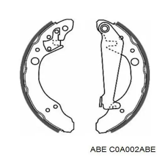 Задние барабанные колодки C0A002ABE ABE