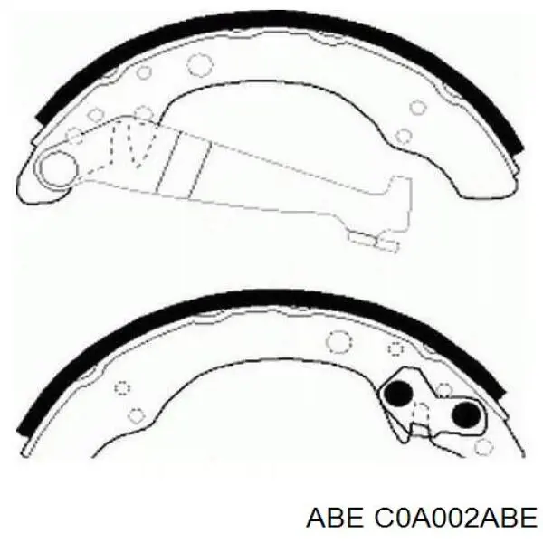 Купить C0A002ABE ABE Задние барабанные тормозные колодки