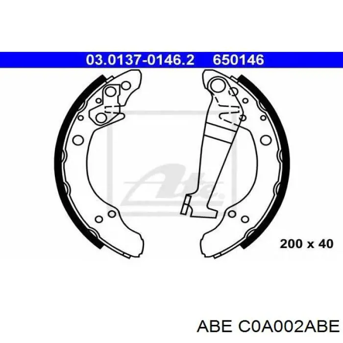 Задние барабанные колодки C0A002ABE ABE