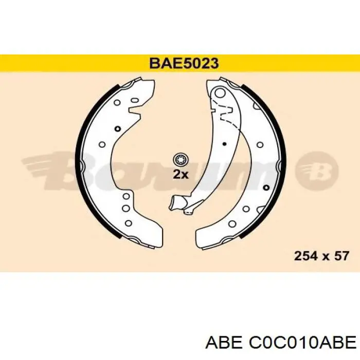 Купить C0C010ABE ABE Задние барабанные тормозные колодки