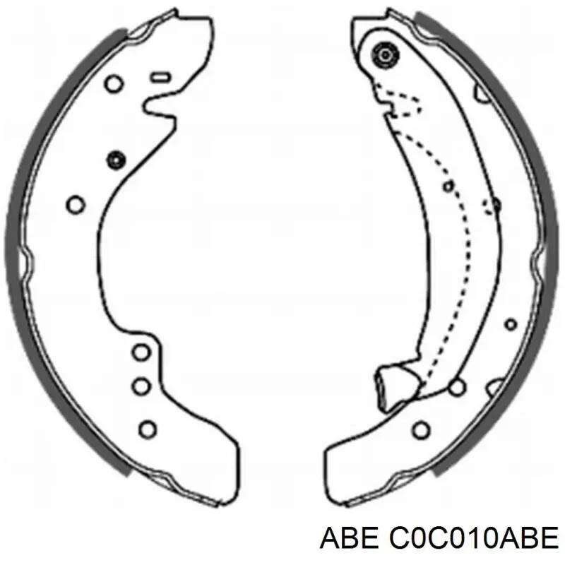 Колодки гальмові задні, барабанні C0C010ABE ABE