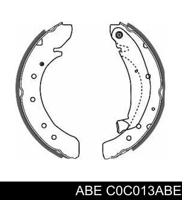 Задние барабанные колодки C0C013ABE ABE