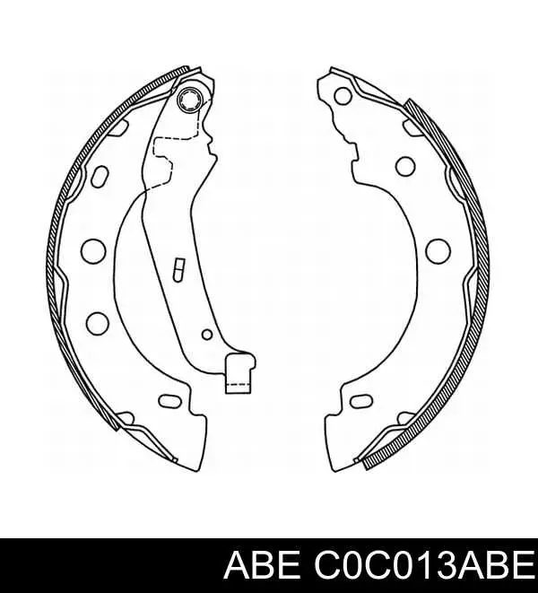 C0C013ABE ABE Барабанные тормозные колодки