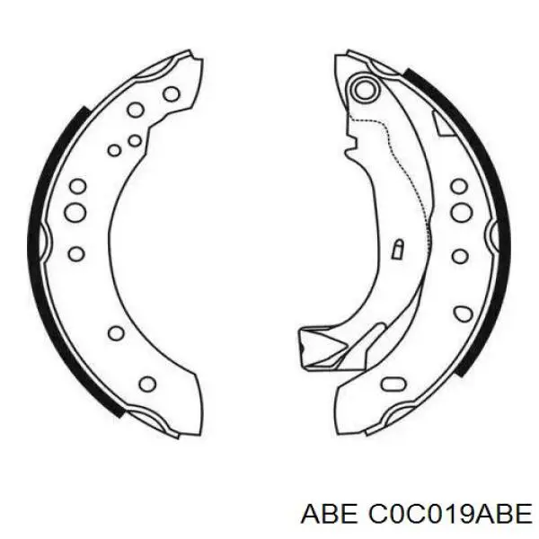 Задние барабанные колодки C0C019ABE ABE