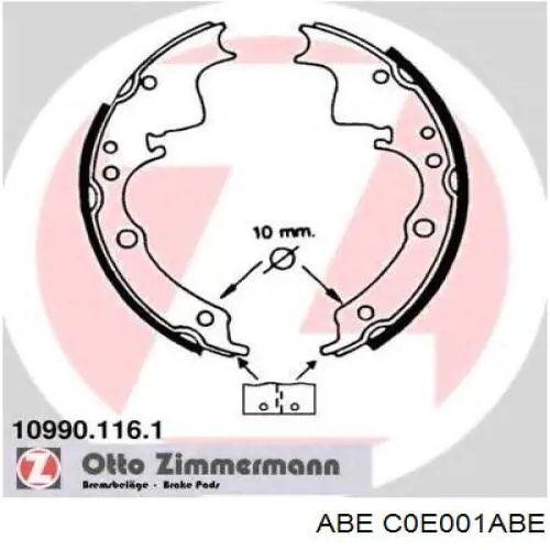 Задние барабанные колодки C0E001ABE ABE
