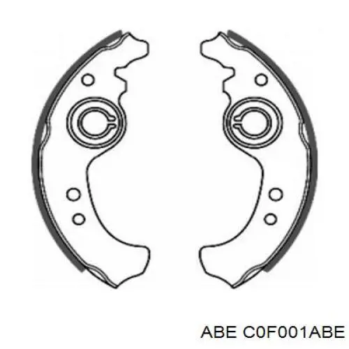 Задние барабанные колодки C0F001ABE ABE