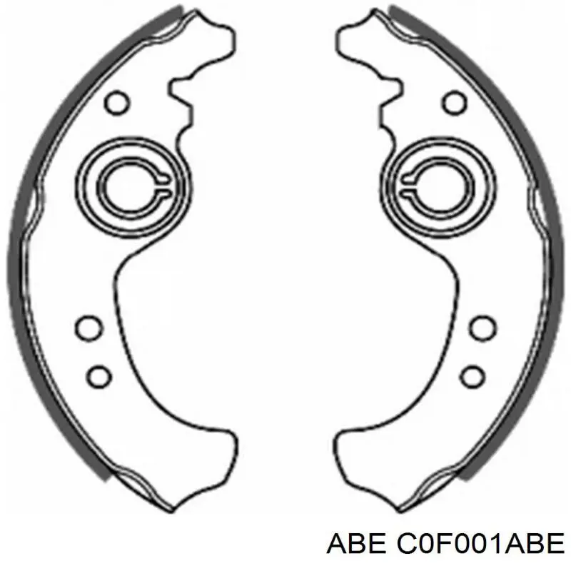 Колодки гальмові задні, барабанні C0F001ABE ABE