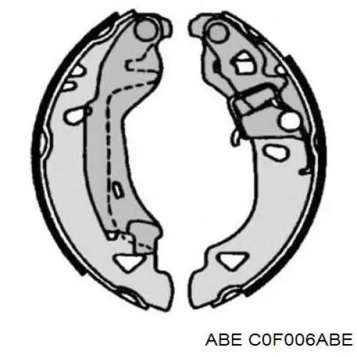 C0F006ABE ABE Барабанные тормозные колодки